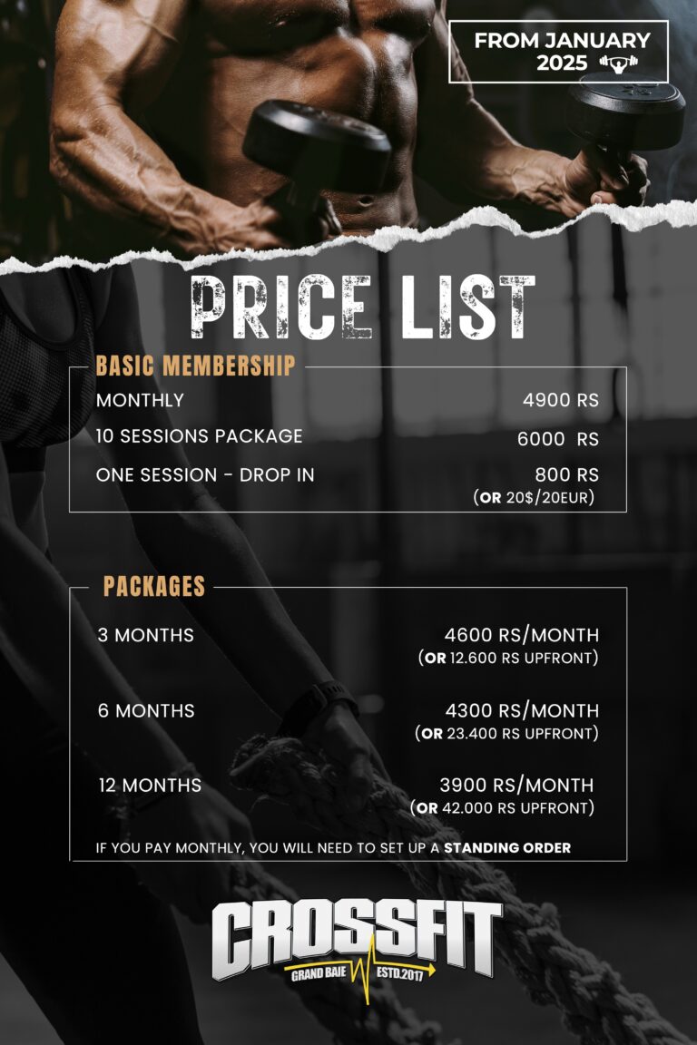 Price list for 2025